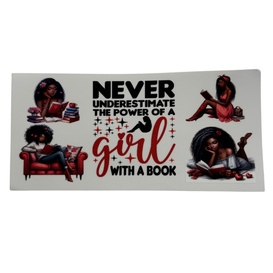 Girl With A Book Decal EXTRA LARGE