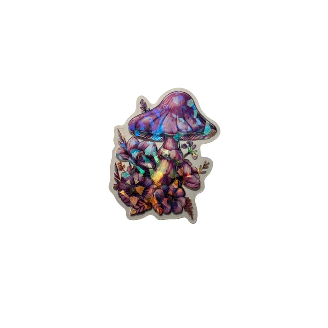 Holographic Mushroom Decal MEDIUM