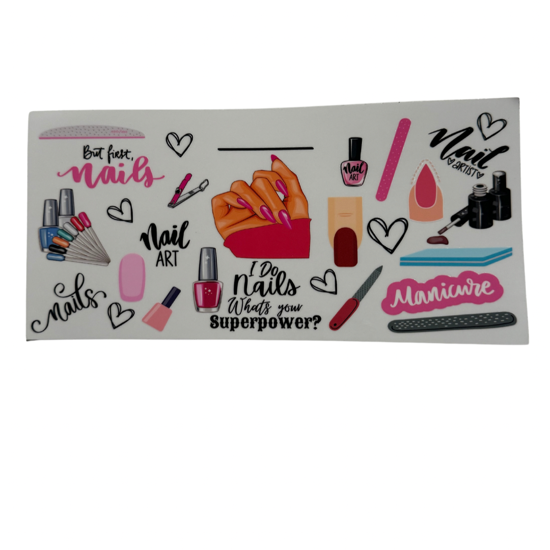 Nails Decal EXTRA LARGE