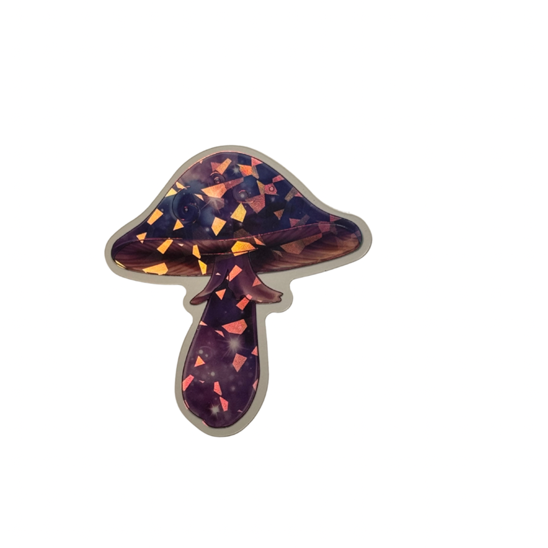 Holographic Mushroom Decal MEDIUM