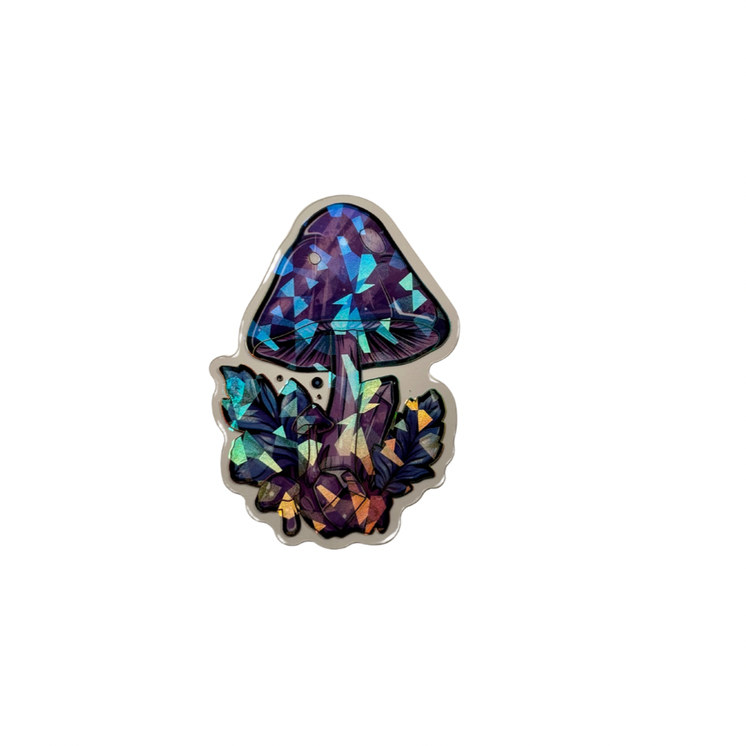 Holographic Mushroom Decal MEDIUM