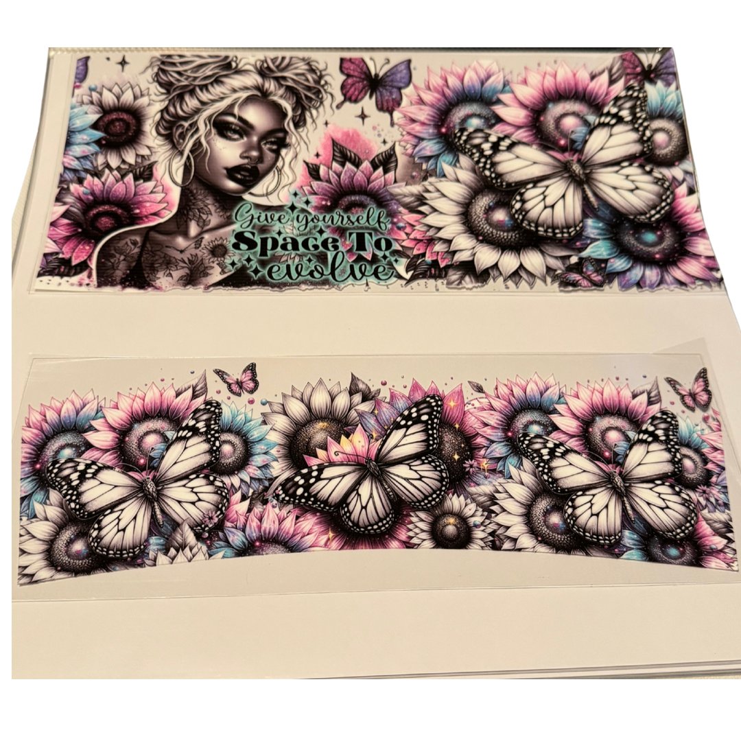Butterfly Girl 40oz Decal