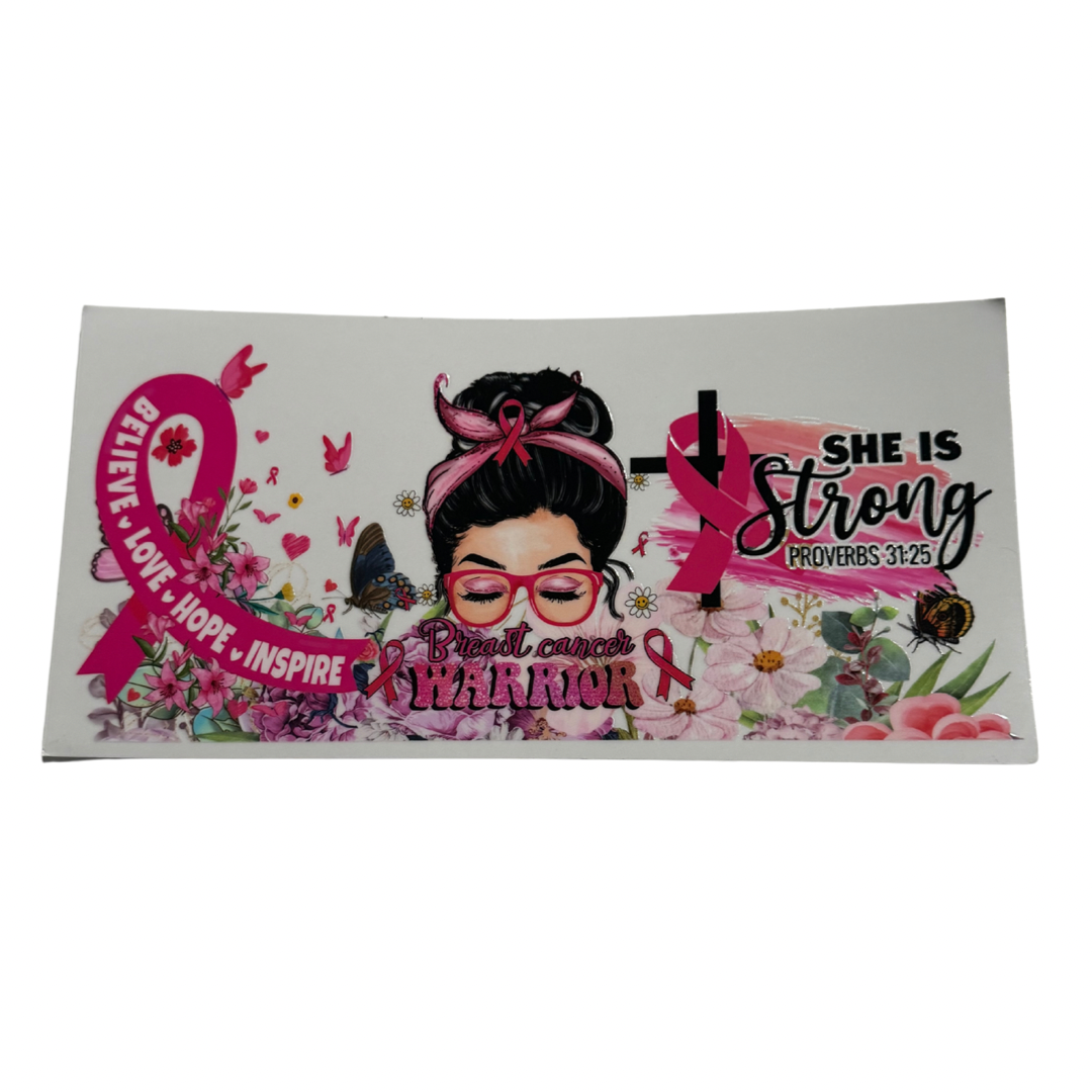 Breast Cancer Warrior Decal EXTRA LARGE