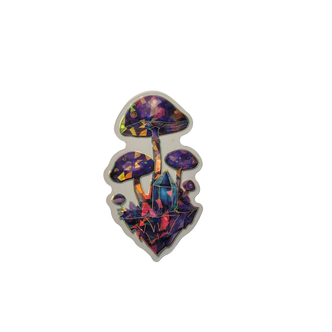 Holographic Mushroom Decal MEDIUM