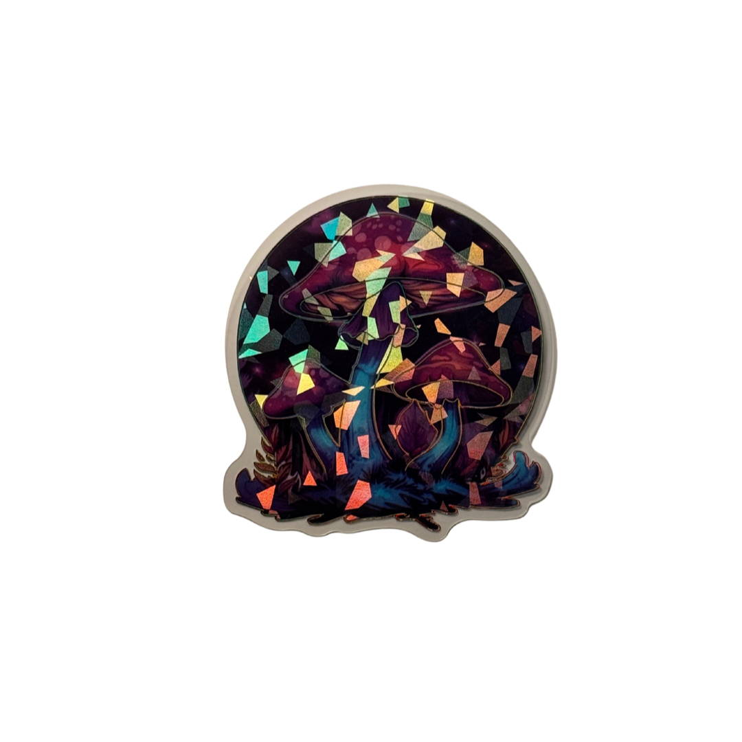 Holographic Mushroom Decal MEDIUM