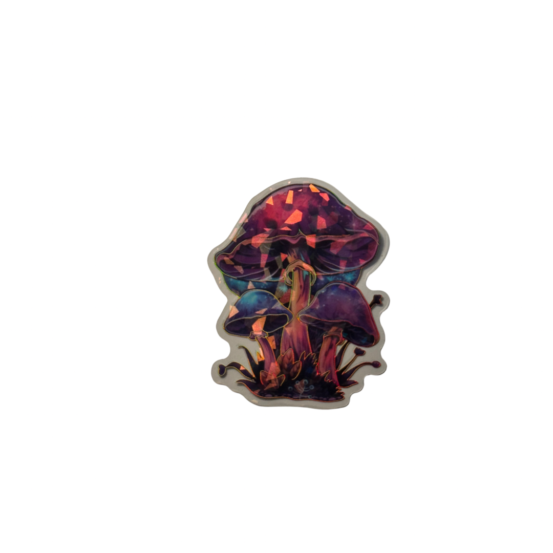Holographic Mushroom Decal MEDIUM