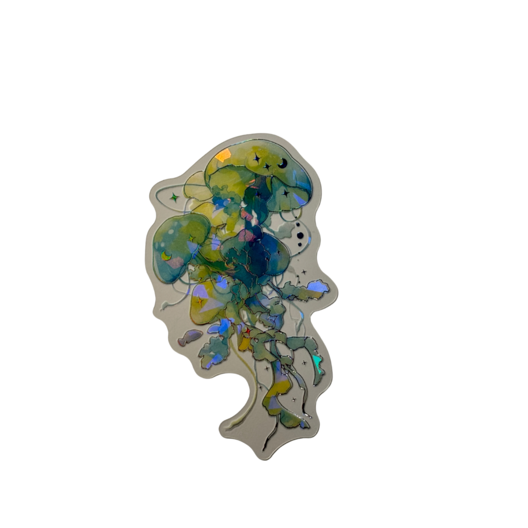 Holographic Jellyfish Decal MEDIUM