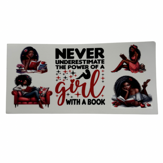 Girl With A Book Decal EXTRA LARGE