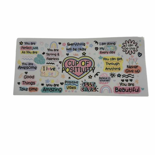 Cup Of Positivity Decal EXTRA LARGE