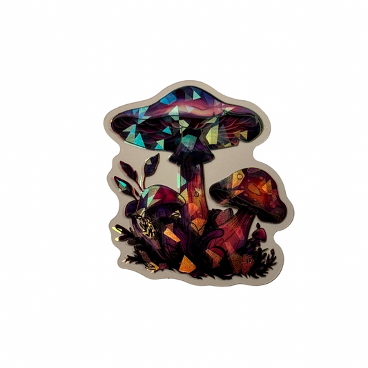 Holographic Mushroom Decal MEDIUM