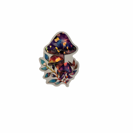 Holographic Mushroom Decal MEDIUM