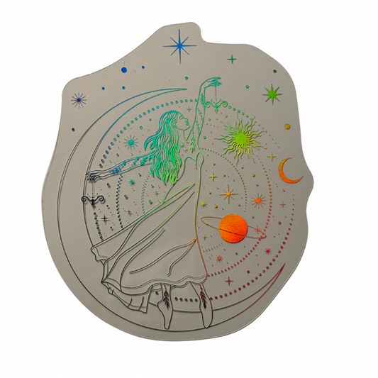 Holographic Moon Girl Decal LARGE