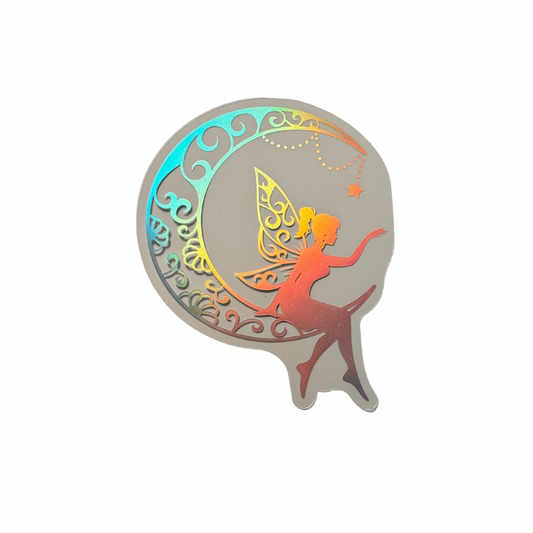 Holographic Fairy Moon Decal LARGE