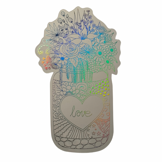 Holographic Flower Decal LARGE