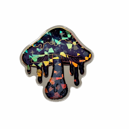 Holographic Mushroom Decal MEDIUM