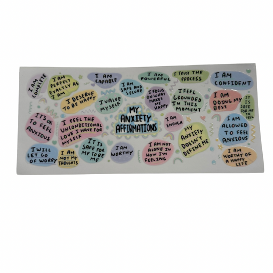 Anxiety Affirmations Decal EXTRA LARGE