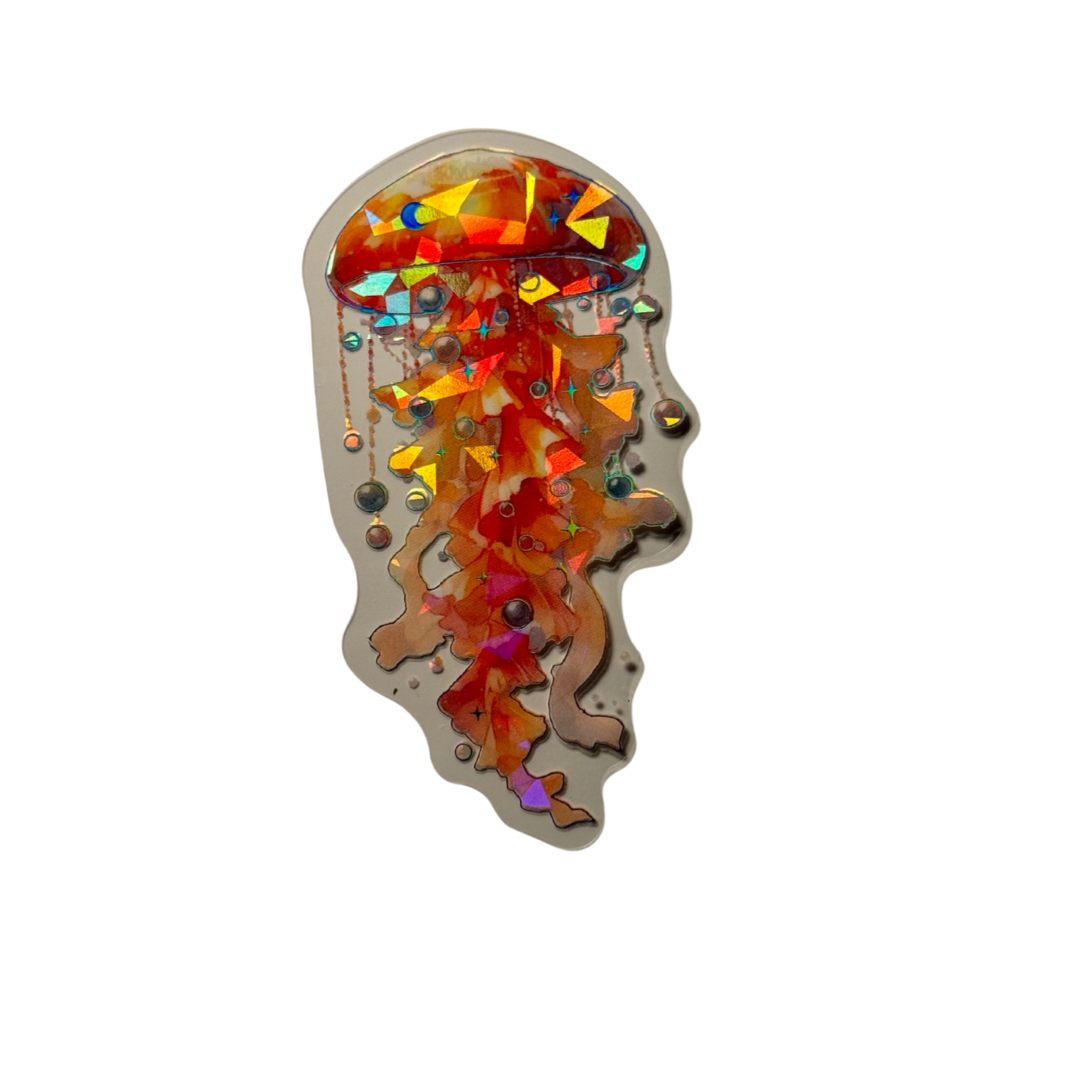 Holographic Jellyfish Decal MEDIUM