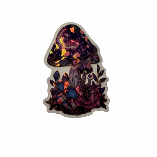 Holographic Mushroom Decal MEDIUM