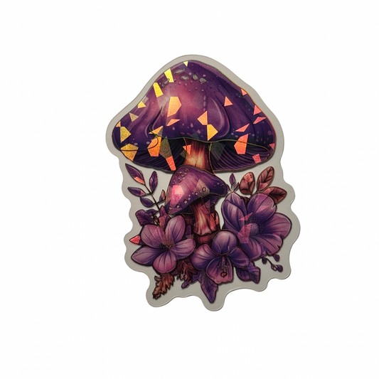 Holographic Mushroom Decal MEDIUM