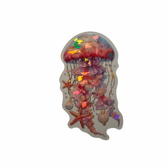 Holographic Jellyfish Decal MEDIUM