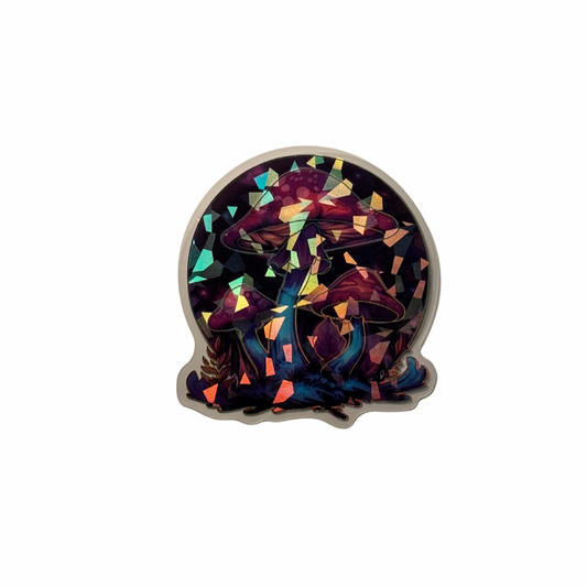 Holographic Mushroom Decal MEDIUM